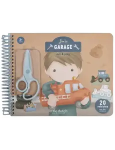 Little Dutch Jim's knutselboek Garage, met schaar