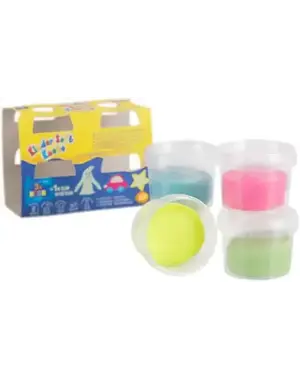  Feuchtmann Soft Klei Hyper 4x80g (3x Neon & 1 Glow In The Dark)