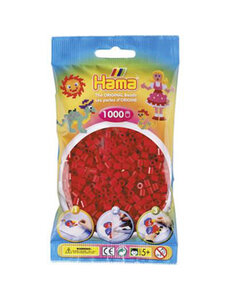 Hama Strijkkralen donker rood - 1000 st.