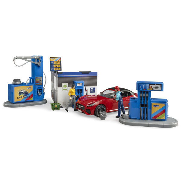 Bruder 62111 - Tankstation en Carwash