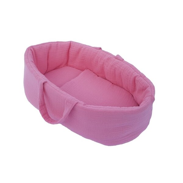 Hollie Poppendraagmand Old Rose Mousseline - voor poppen tot 36 cm