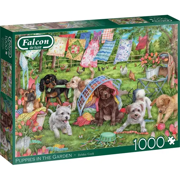 Falcon Puppy's in de tuin - 1000 stukjes