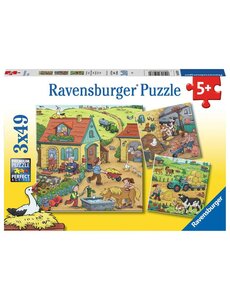 Ravensburger Op de Boerderij - 3x49 stukjes