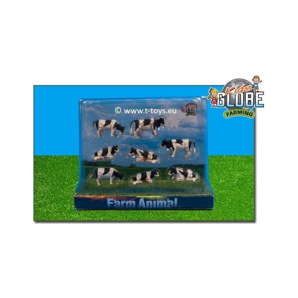 Kids Globe Koeien zwartbont 1:87 - 571878