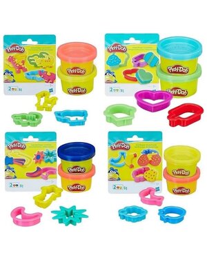 Play-Doh Klei mini set met vormpjes - 4 soorten - per stuk