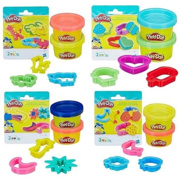 Play-Doh Klei mini set met vormpjes - 4 soorten - per stuk