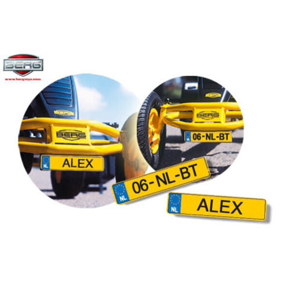 BERG Kenteken plaat voor Berg skelter