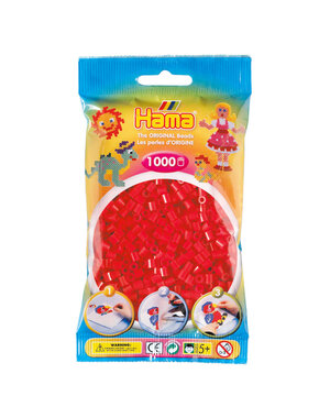 Hama Strijkkralen rood - 1000 st.