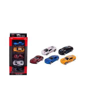 JohnToy Die-cast auto’s 5 stuks 1:56