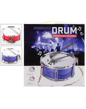 JohnToy Trommel 30x13 cm, blauw of rood
