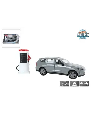 Kids Globe Volvo EX90 met oplaadpaal  - met licht, geluid en pull back functie