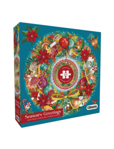 Gibsons Seasons Greetings ronde puzzel - 500 stukjes