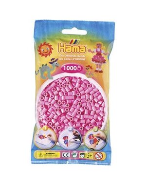 Hama Strijkkralen roze - 1000 st.