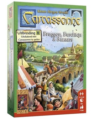 999 Games Carcassonne uitbreiding - Bruggen, Burchten en Bazaars