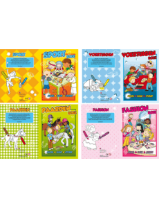  Kleurboek met stickers, 16 pagina's - assorti