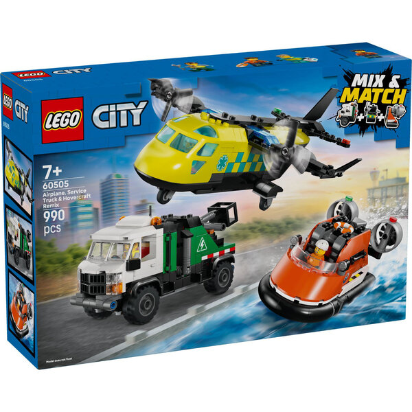 LEGO 60505 - Vliegtuig, Servicewagen en Hovercraft Mix