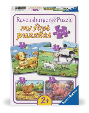 Ravensburger Farm animal families -2/4/6/8 stukjes