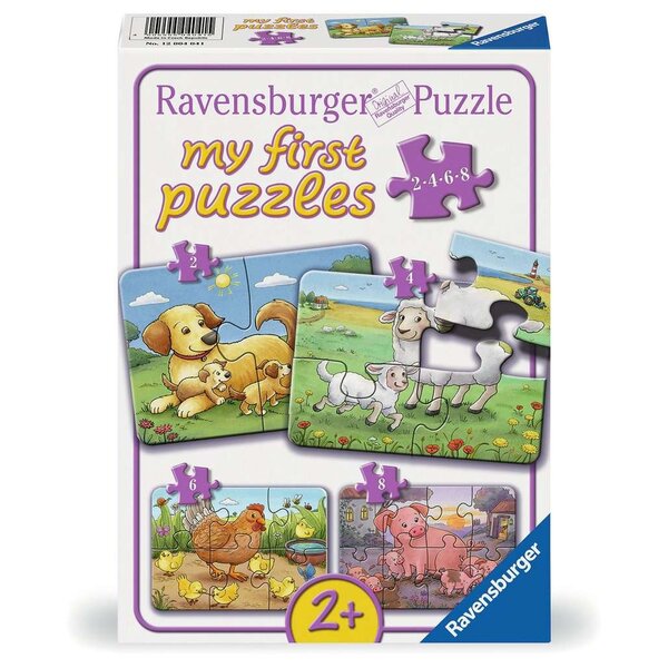 Ravensburger Farm animal families -2/4/6/8 stukjes
