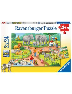 Ravensburger Een dagje in de dierentuin - 2x24 stukjes