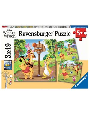 Ravensburger Winnie de Pooh - Sportdag - 3x49 stukjes