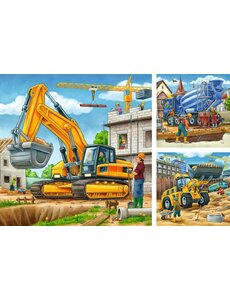 Ravensburger Grote bouwvoertuigen - 3x49 stukjes