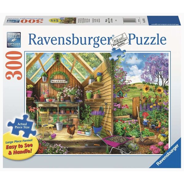 Ravensburger Blik in het tuinhuis - 300 stukjes XL