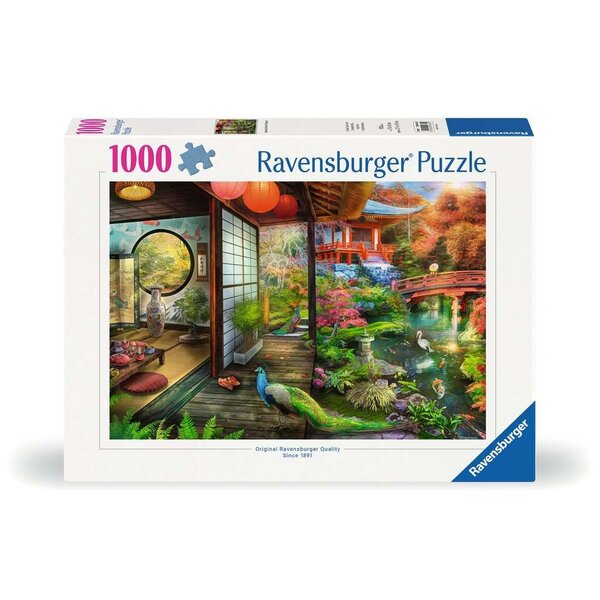 Ravensburger Theehuis in Japanse tuin, 1000 stukjes