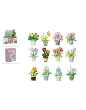  Bouwstenen plant in pot - 12 ass