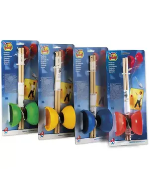 Androni Diabolo rubber kegel en houten stokken