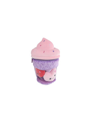  Fluffy menu pluche ijsje met 3 hartjes - 26 cm