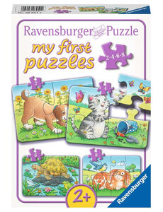 Ravensburger 4 in 1 puzzel Schattige huisdieren - 2/4/6/8 stukjes