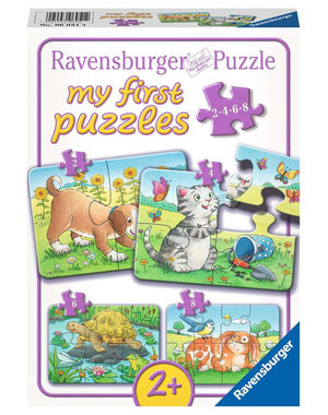 Ravensburger 4 in 1 puzzel Schattige huisdieren - 2/4/6/8 stukjes