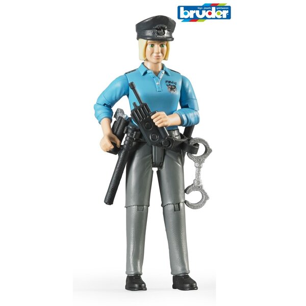 Bruder 60430 - Speelfiguur: Politieagente, vrouw, blank met toebehoren