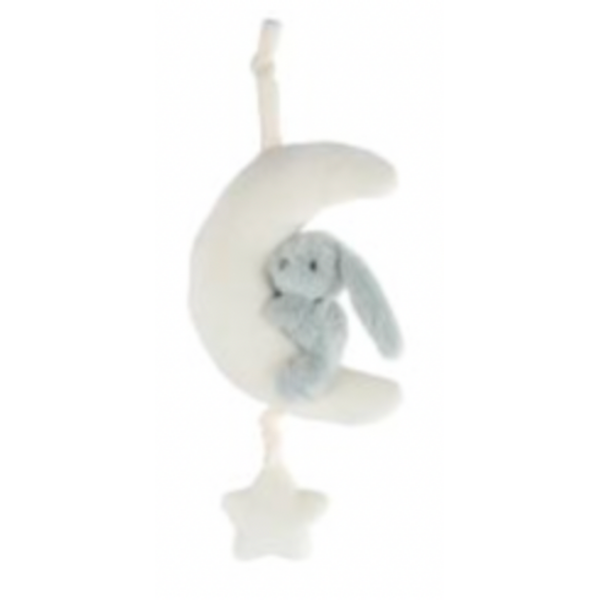 pluche mini club muziekdoos konijn BLAUW