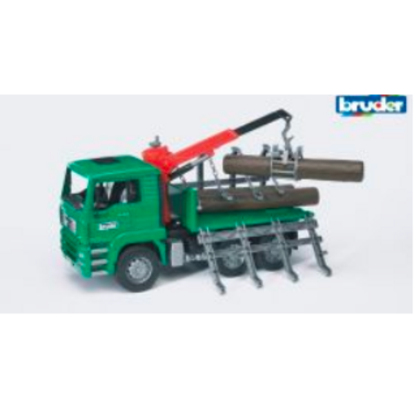 Bruder BRUDER hout transporter MAN met kraan/boomstammen