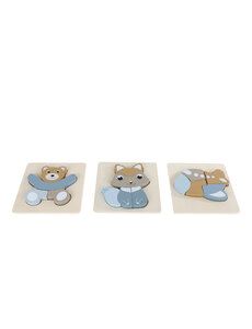  Big Tree houten dierenpuzzel 5 stukjes - 15x15 cm