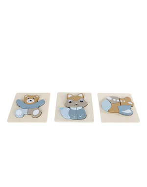  Big Tree houten dierenpuzzel 5 stukjes - 15x15 cm