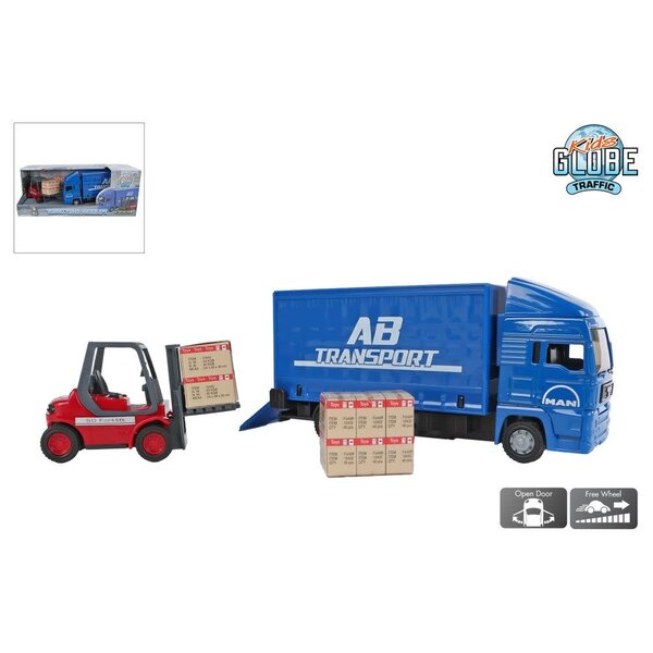 Kids Globe MAN vrachtwagen met heftruck