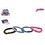 Glamour Arm/haar bandjes elastiek set van 4