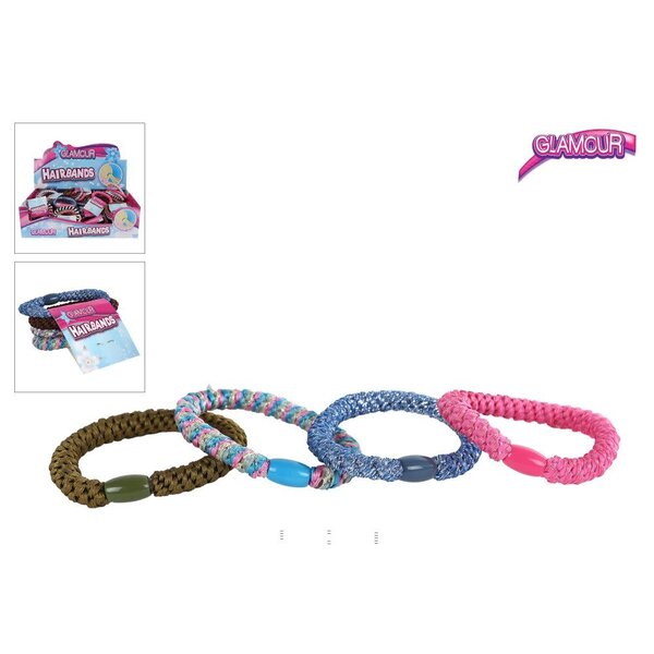 Glamour Arm/haar bandjes elastiek set van 4