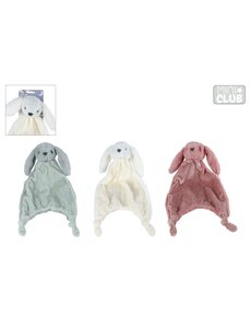Mini Club Knuffeldoek Konijn  met knoopjes - 38 cm, in 3 kleuren