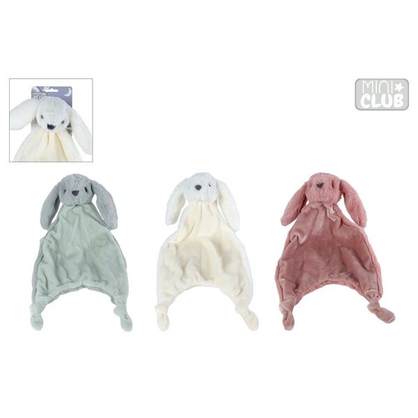 Mini Club Knuffeldoek Konijn  met knoopjes - 38 cm, in 3 kleuren