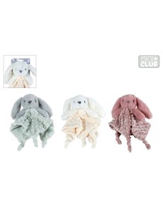 Mini Club Knuffeldoek Konijn met relief - 30 cm, in 3 kleuren