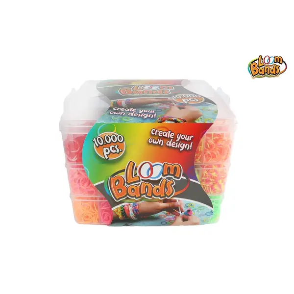 Loom bandjes Maxi stapeldoos - 10000 stuks