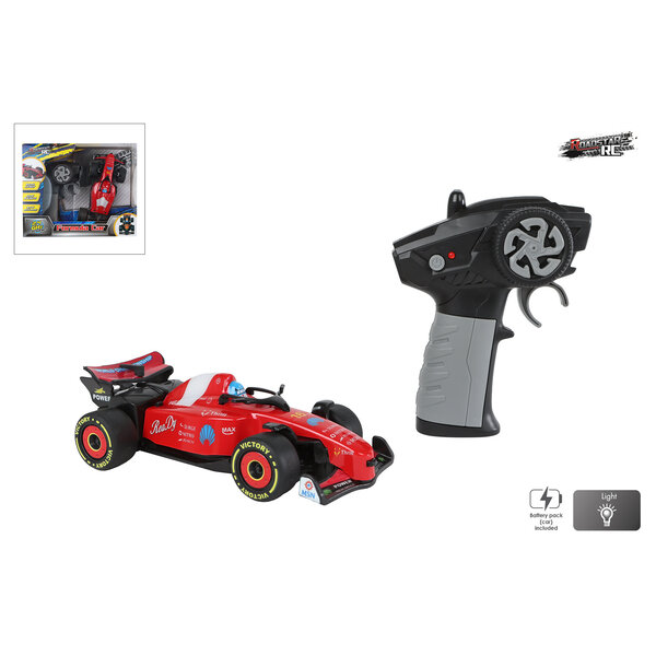 Roadstar Formule Race auto - rood met licht 2.4 GHz incl. 3.7V accu