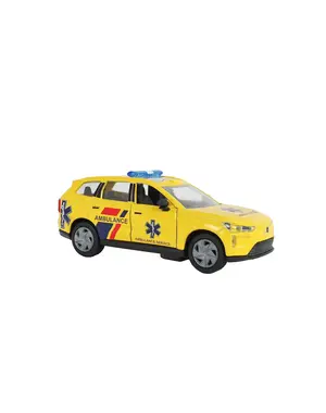 Kids Globe Ambulance Volvo EX90 die cast met licht en geluid - pull back 13,5cm