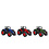 Kids Globe Tractor met  pull back functie - 3 ass - 12cm