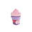 Fluffy menu pluche ijsje met 3 hartjes - 26 cm
