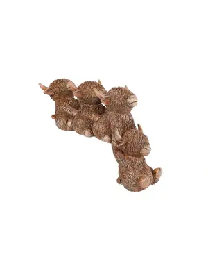  Sculptuur "Highlander" bruin polystone - 20x11x6cm