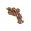 Sculptuur "Highlander" bruin polystone - 20x11x6cm